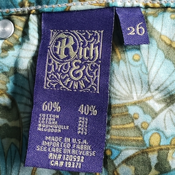 Rich & Skinny Wrinkle Rinse Dark Wash Boot Cut Jeans 26 - Picture 10 of 10